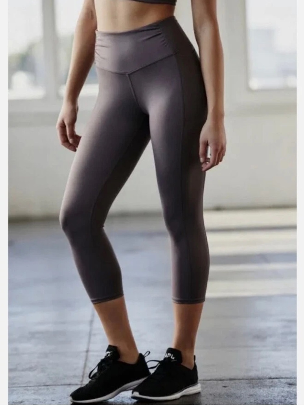 Free People Movement Leggings S High Rise Pocket Yoga Active Purple Stretch